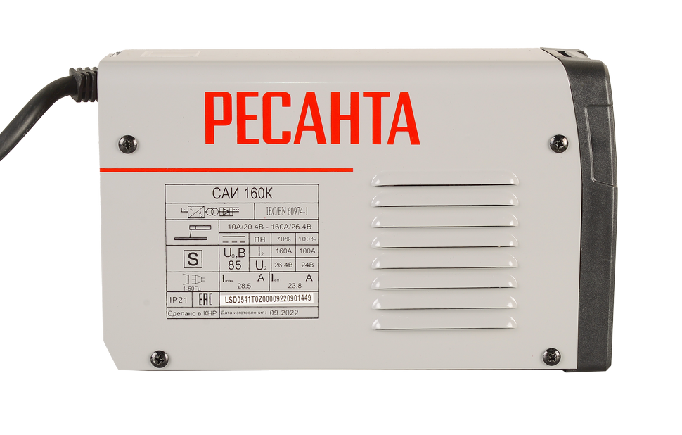 Сварочный аппарат инверторный Ресанта САИ 160К (компакт) купить по цене 5&nbsp;260 ₽ в интернет магазине ТЕХСАД