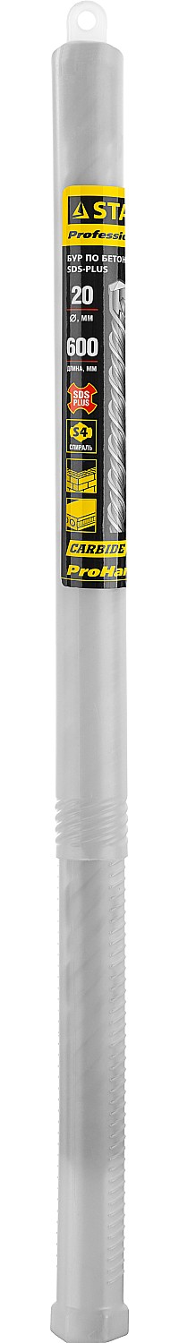 STAYER  20 x 600 мм, SDS-Plus, бур по бетону 2930-600-20_z01 купить по цене 529 ₽ в интернет магазине ТЕХСАД