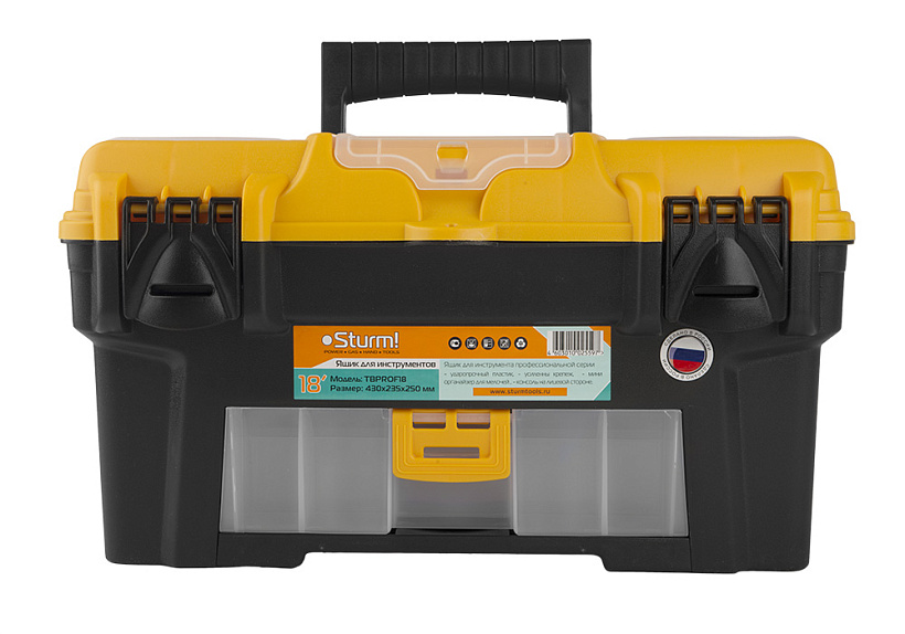 Ящик для инструментов 18'', 430 х 235 х 250 мм Sturm! TBPROF18 купить по цене 1&nbsp;590 ₽ в интернет магазине ТЕХСАД