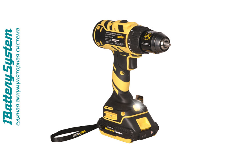 Аккумуляторный шуруповерт Hanskonner HCD1865 1BatterySystem купить по цене 13&nbsp;990 ₽ в интернет магазине ТЕХСАД