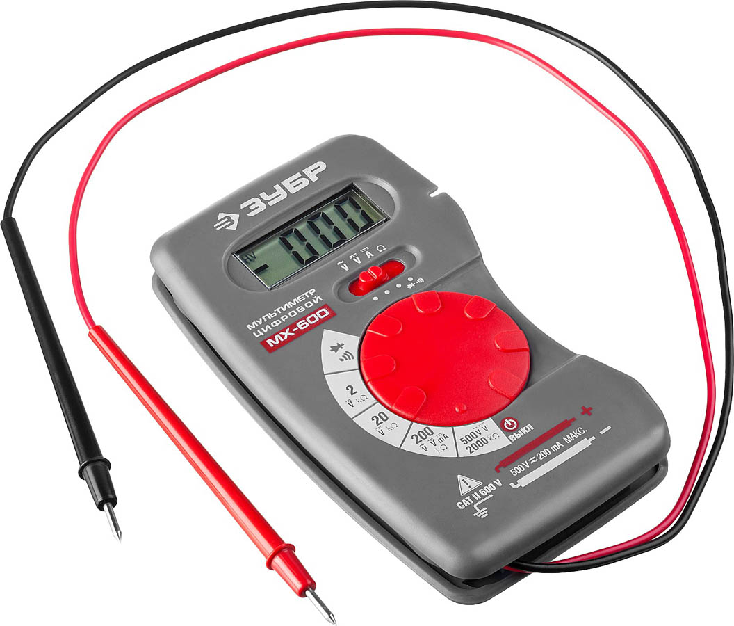 ЗУБР мультиметр цифровой МХ-600 59800 купить по цене 750 ₽ в интернет магазине ТЕХСАД
