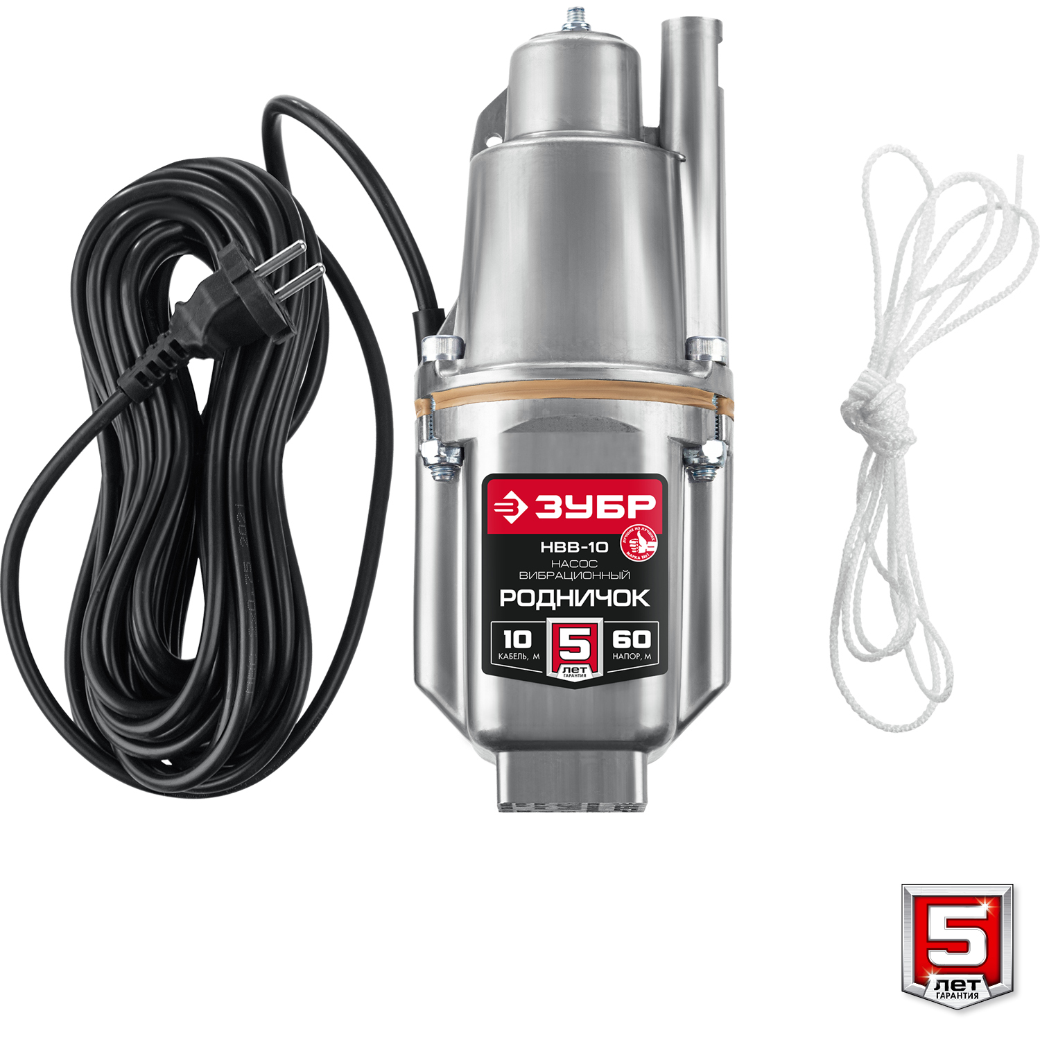 ЗУБР 10 м провод, с верхним забором воды, насос вибрационный Родничок-В НВВ-10 Мастер купить по цене 4&nbsp;670 ₽ в интернет магазине ТЕХСАД