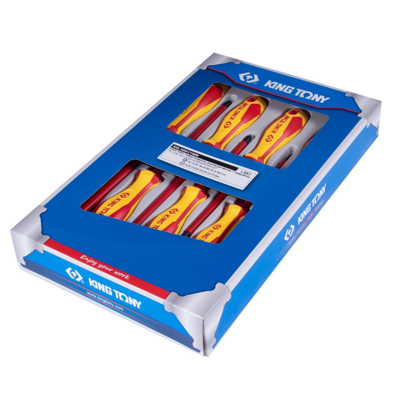 Набор отверток, диэлектрические, 7 предметов KING TONY 30617MR купить по цене 3&nbsp;360 ₽ в интернет магазине ТЕХСАД