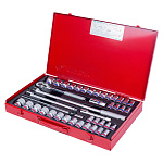 Набор торцевых головок с принадлежностями 1/2'', шестигранные, 10-32 мм, 5/16''-1-1/4'', 42 предмета KING TONY 4542CR купить по цене 17&nbsp;900 ₽ в интернет магазине ТЕХСАД