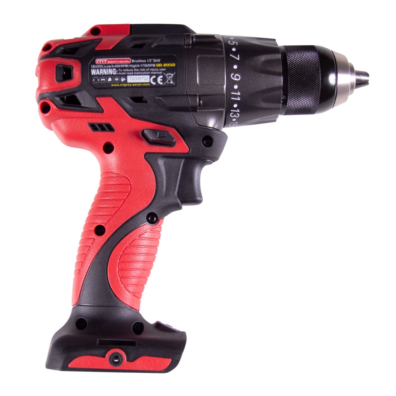 Аккумуляторная дрель-шуруповерт 18 В, без аккумулятора и ЗУ MIGHTY SEVEN DD-2050 купить по цене 12&nbsp;850 ₽ в интернет магазине ТЕХСАД