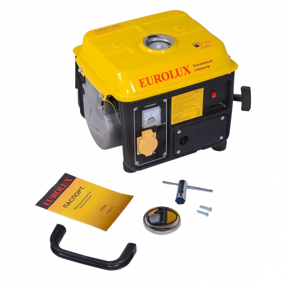 Бензиновый генератор EUROLUX G950A купить по цене 10&nbsp;590 ₽ в интернет магазине ТЕХСАД
