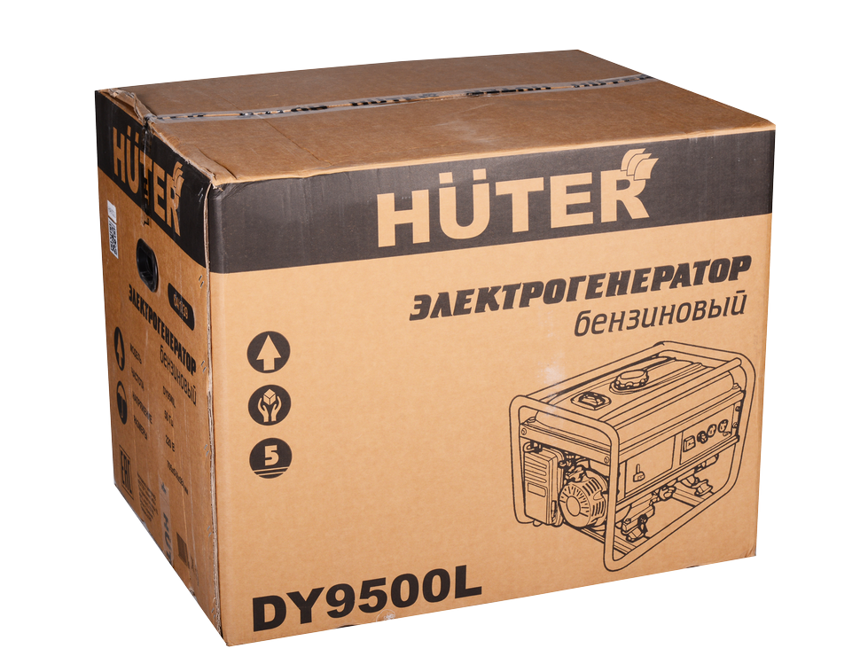 Портативный бензогенератор HUTER DY9500L купить по цене 62&nbsp;990 ₽ в интернет магазине ТЕХСАД