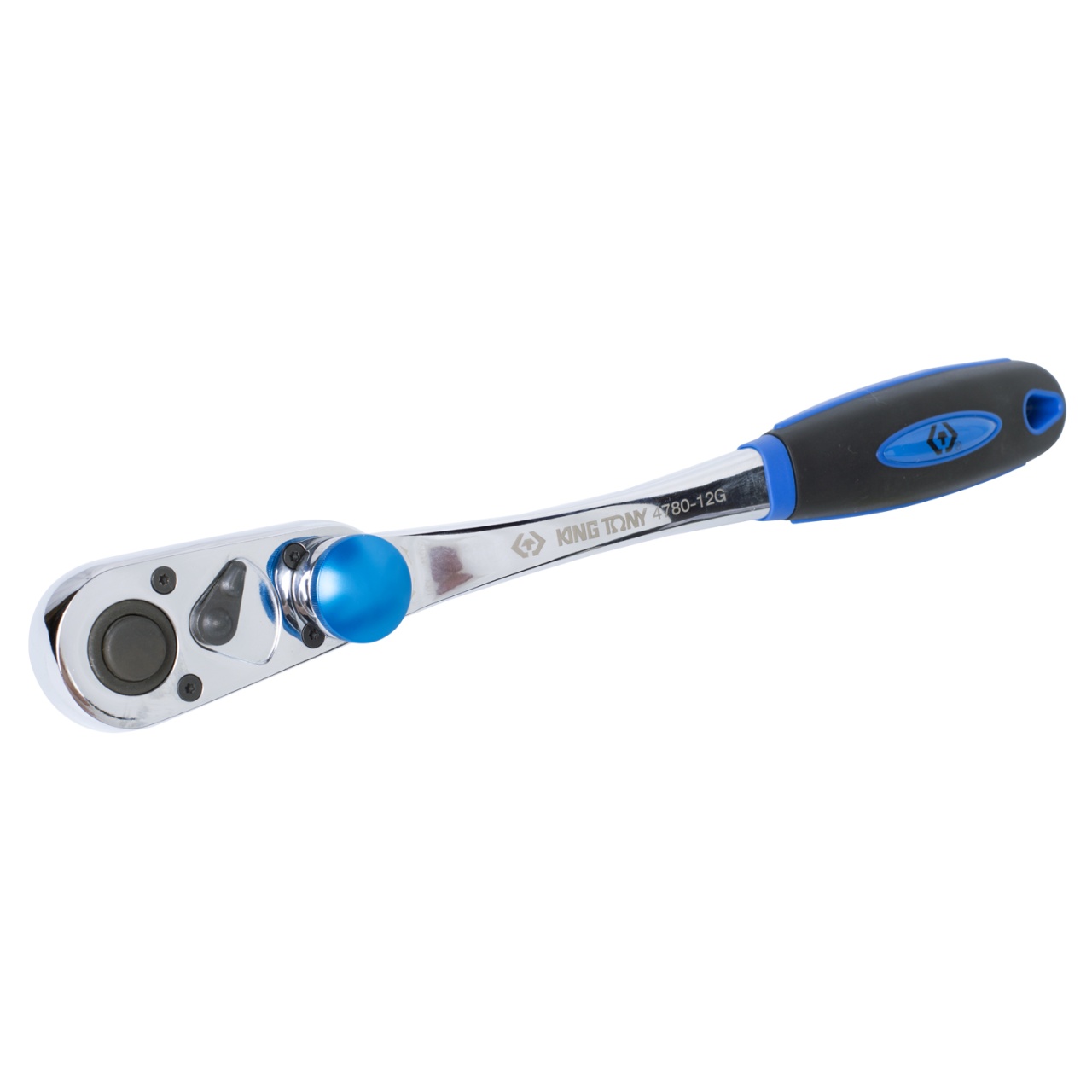 Трещотка 1/2'', 300 мм, 72 зубца, флажковая с кнопкой, поворотная муфта KING TONY 4780-12G купить по цене 4&nbsp;080 ₽ в интернет магазине ТЕХСАД