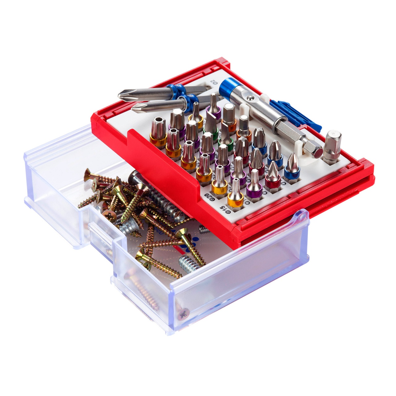 Набор вставок (бит) 1/4'', PH, PZ, Hex, Torx, Slotted, 28 предметов МАСТАК 058-11028C купить по цене 2&nbsp;600 ₽ в интернет магазине ТЕХСАД