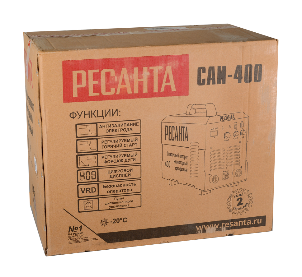 Сварочный аппарат инверторный Ресанта САИ 400 купить по цене 60&nbsp;790 ₽ в интернет магазине ТЕХСАД