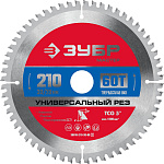 ЗУБР 210 x 30 мм, 60Т, диск пильный по алюминию Универсальный рез 36916-210-30-60_z01 купить по цене 1&nbsp;270 ₽ в интернет магазине ТЕХСАД