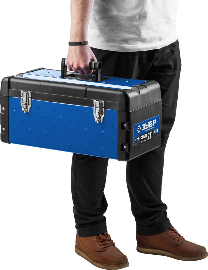 ЗУБР 530 x 270 x 240 мм (21''), металлический, ящик для инструментов СПЕЦ-21 38155-21_z01 Профессионал купить по цене 5&nbsp;520 ₽ в интернет магазине ТЕХСАД
