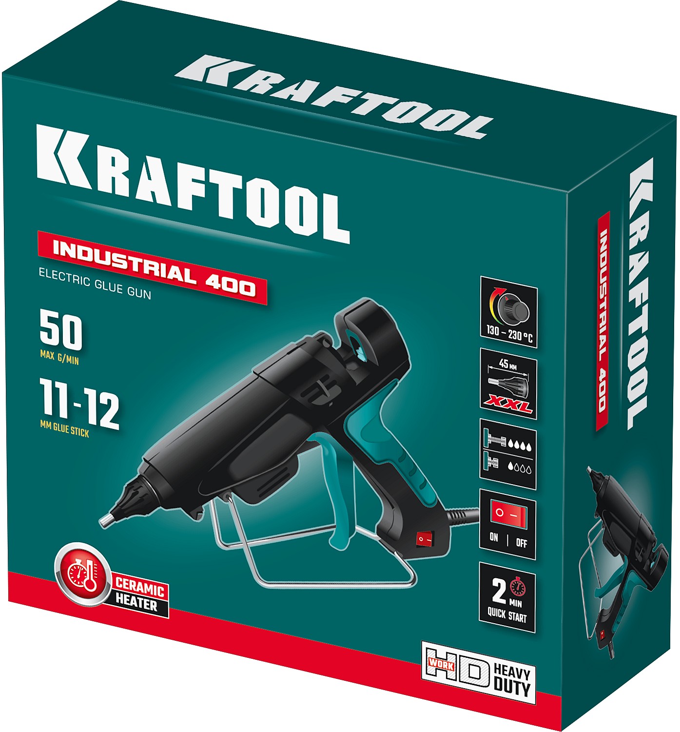 KRAFTOOL 11-12 мм, 400/330 Вт, пистолет термоклеящий, электрический Industrial 400 06843-300-12 купить по цене 16&nbsp;120 ₽ в интернет магазине ТЕХСАД