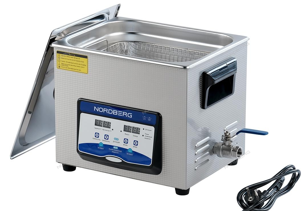 Ванна ультразвуковая с цифровым управлением и подогревом, 10,0 л NORDBERG NU100D купить по цене 28&nbsp;710 ₽ в интернет магазине ТЕХСАД