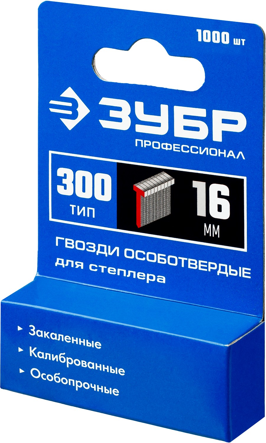 ЗУБР гвозди тип 300, 16 мм, гвозди особотвердые 31643-16 Профессионал купить по цене 281 ₽ в интернет магазине ТЕХСАД