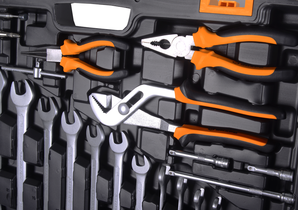 Набор инструментов, 1/2'', 1/4'', CrV, в кейсе 151 предмет Вихрь купить по цене 14&nbsp;090 ₽ в интернет магазине ТЕХСАД