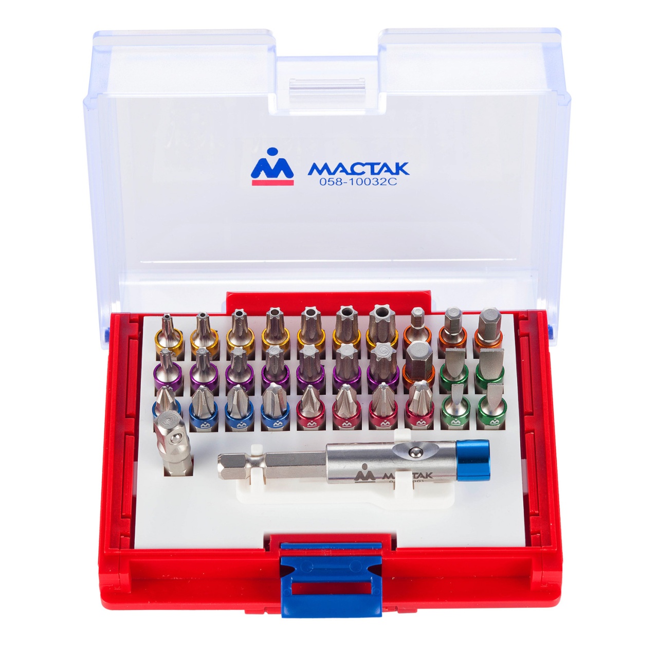 Набор вставок (бит) 1/4'', PH, PZ, Hex, Torx, Slotted, 32 предмета МАСТАК 058-10032C купить по цене 2&nbsp;600 ₽ в интернет магазине ТЕХСАД