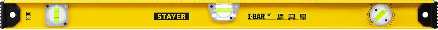 STAYER I-Bar180 1000 мм двутавровый уровень, 3 глазка, линейка, поворотный глазок, 3470-100_z02 купить по цене 910 ₽ в интернет магазине ТЕХСАД