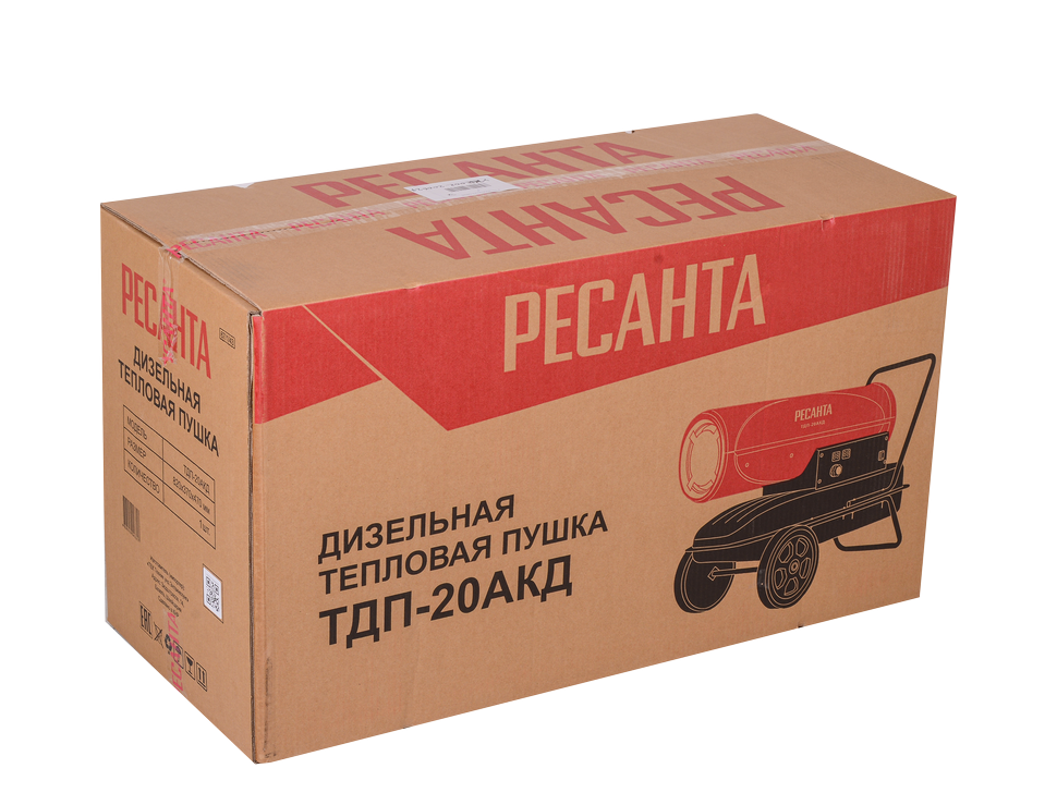 Тепловая дизельная пушка Ресанта ТДП-20АКД купить по цене 21&nbsp;091 ₽ в интернет магазине ТЕХСАД