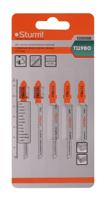 Пилки для лобзика Sturm! 5250308 купить по цене 150 ₽ в интернет магазине ТЕХСАД