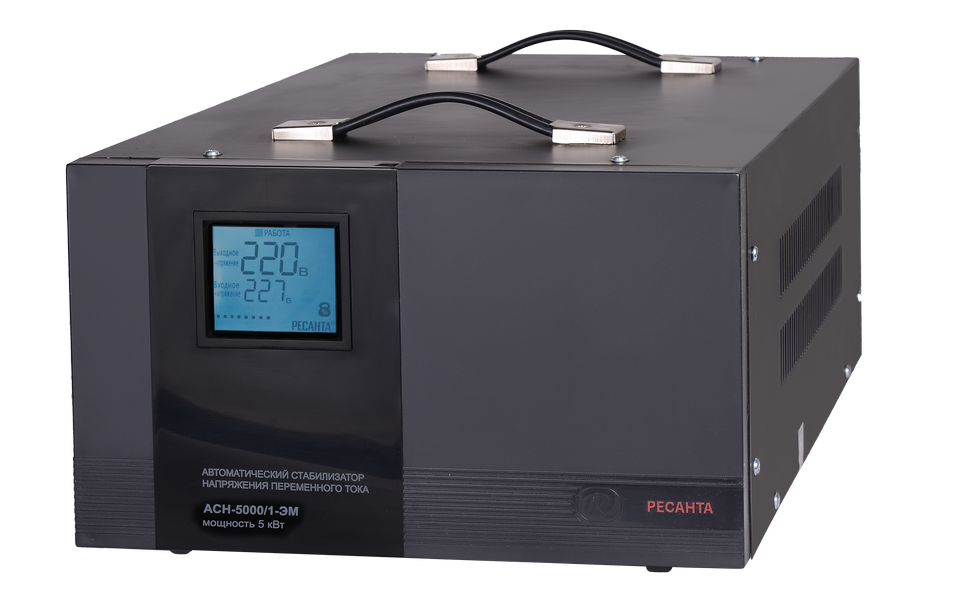 Стабилизатор напряжения РЕСАНТА АСН-5000/1-ЭМ купить по цене 21&nbsp;890 ₽ в интернет магазине ТЕХСАД