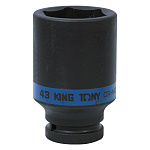 Головка торцевая ударная глубокая шестигранная 3/4'', 43 мм KING TONY 643543M купить по цене 2&nbsp;510 ₽ в интернет магазине ТЕХСАД