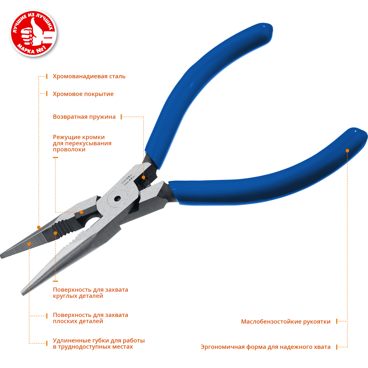 ЗУБР 140 мм, тонкогубцы Бульдог Мини 22175-3-14_z01 Профессионал купить по цене 179 ₽ в интернет магазине ТЕХСАД