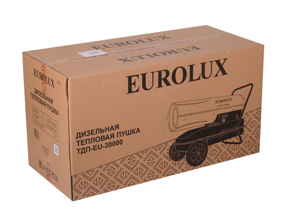 Тепловая дизельная пушка Eurolux ТДП-EU-30000 купить по цене 23&nbsp;490 ₽ в интернет магазине ТЕХСАД