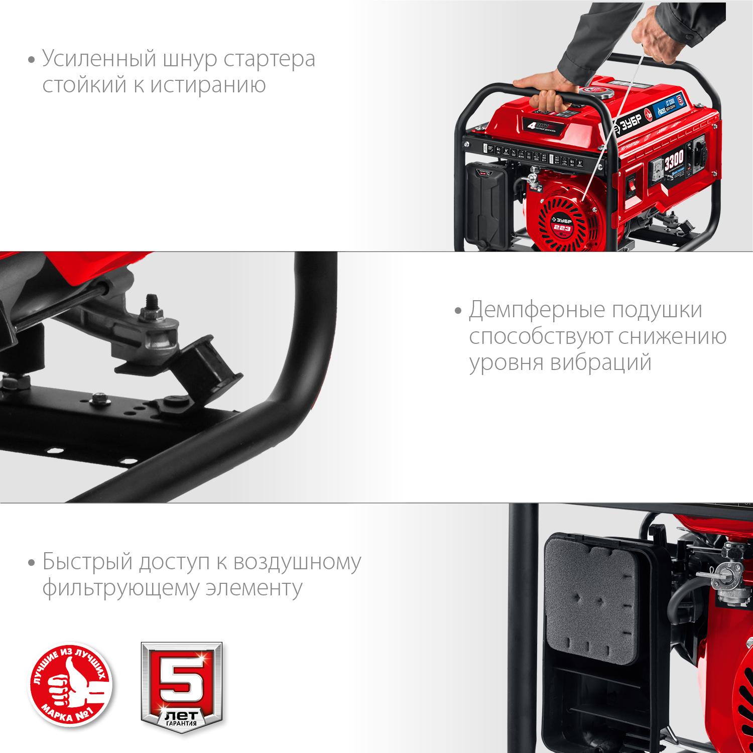 ЗУБР 3.3 кВт, однофазный, синхронный, щеточный, (бензин/газ), генератор гибридный СГ-3300 Мастер купить по цене 43&nbsp;490 ₽ в интернет магазине ТЕХСАД
