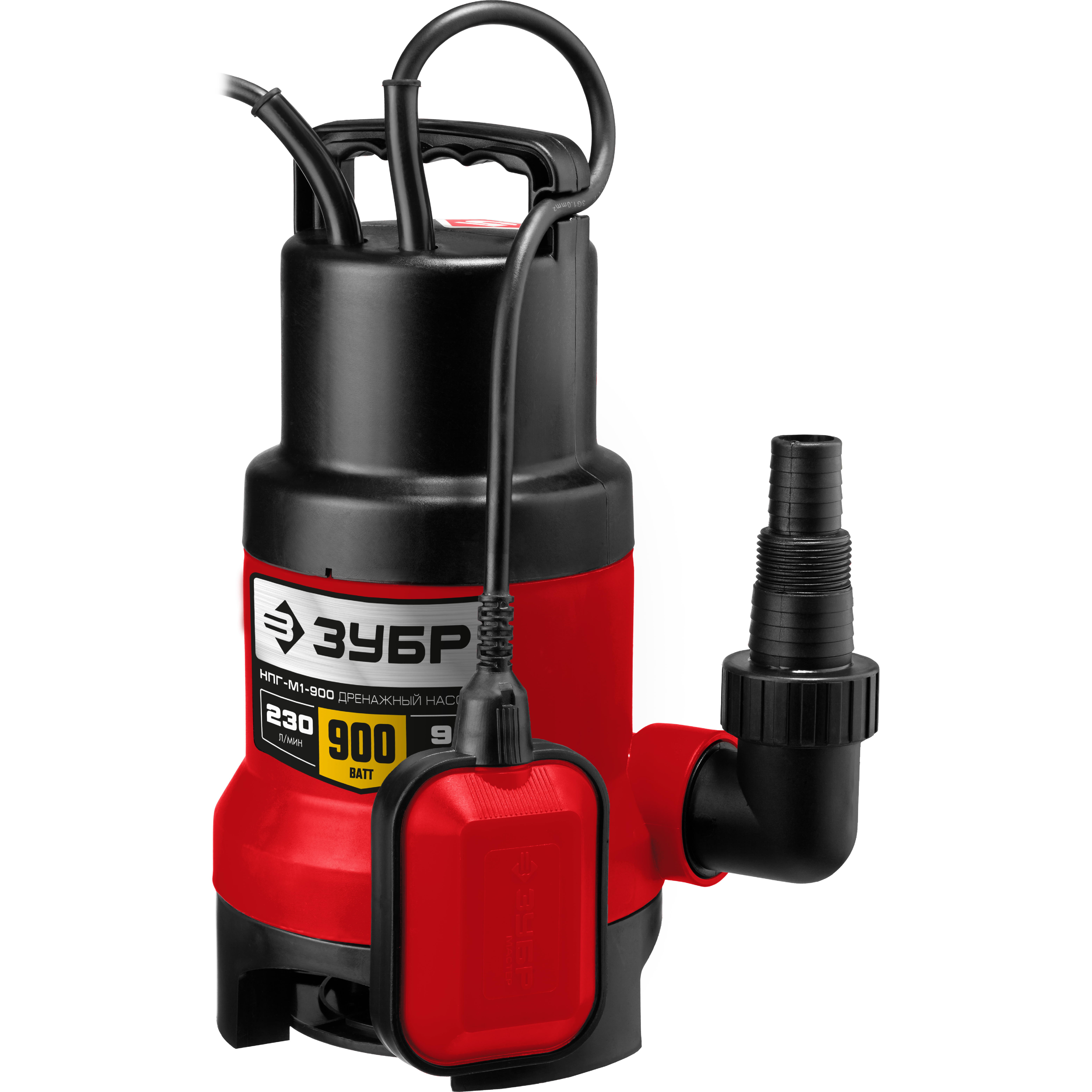 ЗУБР 900 Вт, 230 л/мин, насос погружной дренажный для грязной воды НПГ-М1-900 купить по цене 5&nbsp;990 ₽ в интернет магазине ТЕХСАД