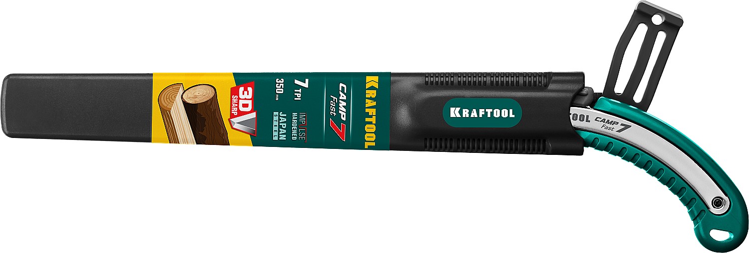 KRAFTOOL 7 TPI, 350 мм, ножовка для быстрого реза сырой древесины CAMP Fast 7 15216 купить по цене 1&nbsp;680 ₽ в интернет магазине ТЕХСАД