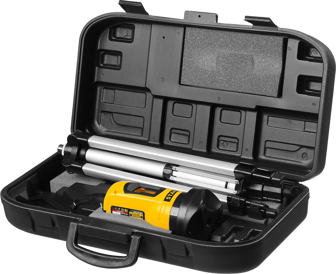 STAYER линейный лазерный нивелир со штативом в кейсе LaserMax SLL-2 34960-H2 Professional купить по цене 4&nbsp;230 ₽ в интернет магазине ТЕХСАД