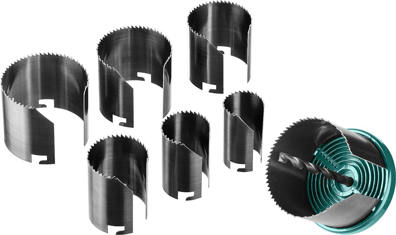 KRAFTOOL  25-32-38-45-50-56-62мм, 7шт., сегментная, пила наборная по дереву 29580-H7-42 купить по цене 670 ₽ в интернет магазине ТЕХСАД