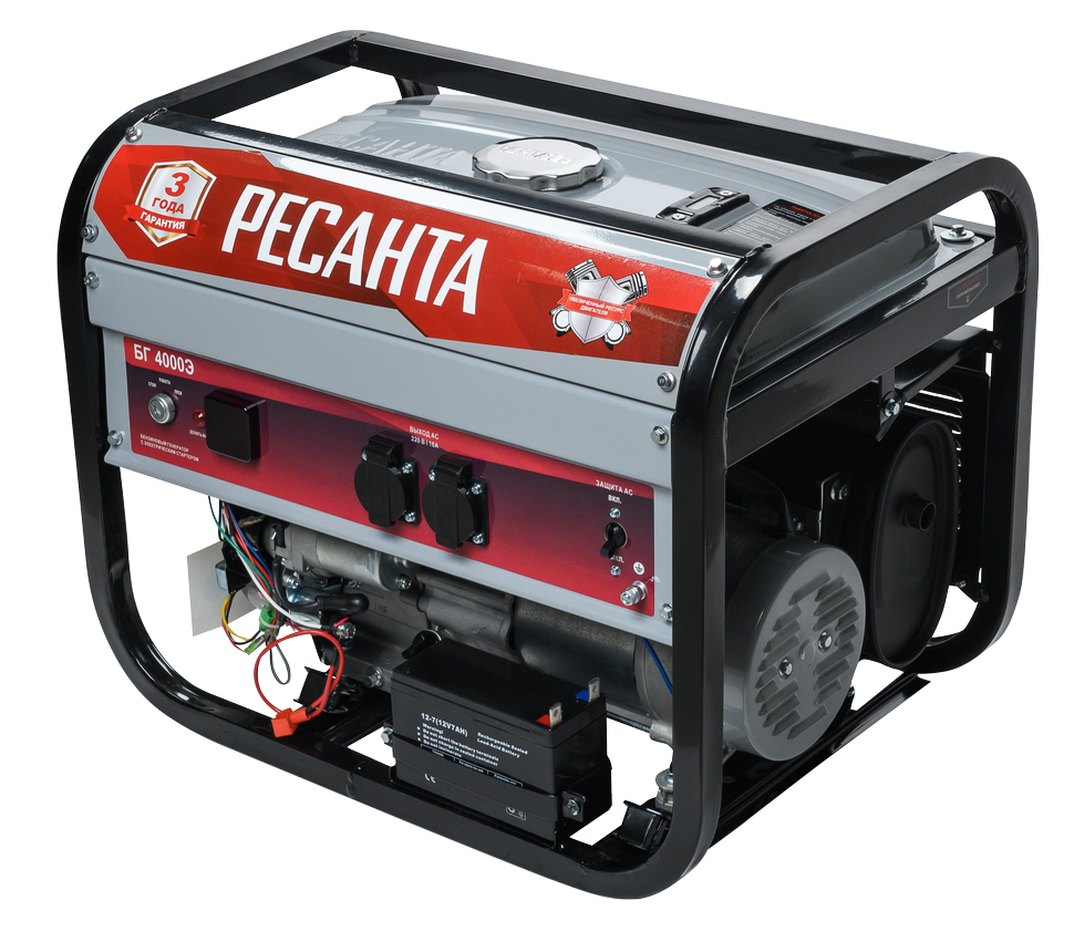 Электрогенератор Ресанта БГ 4000 Э купить по цене 38&nbsp;790 ₽ в интернет магазине ТЕХСАД
