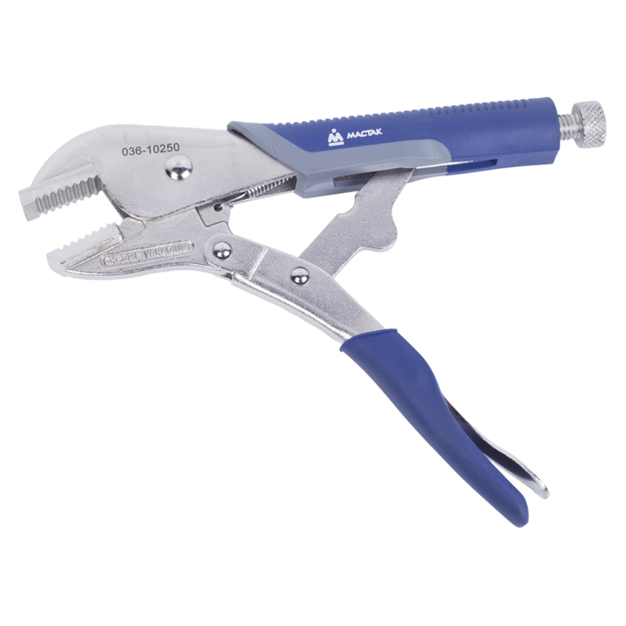 Зажим с фиксатором 250 мм, с прямыми губками МАСТАК 036-10250H купить по цене 1&nbsp;810 ₽ в интернет магазине ТЕХСАД