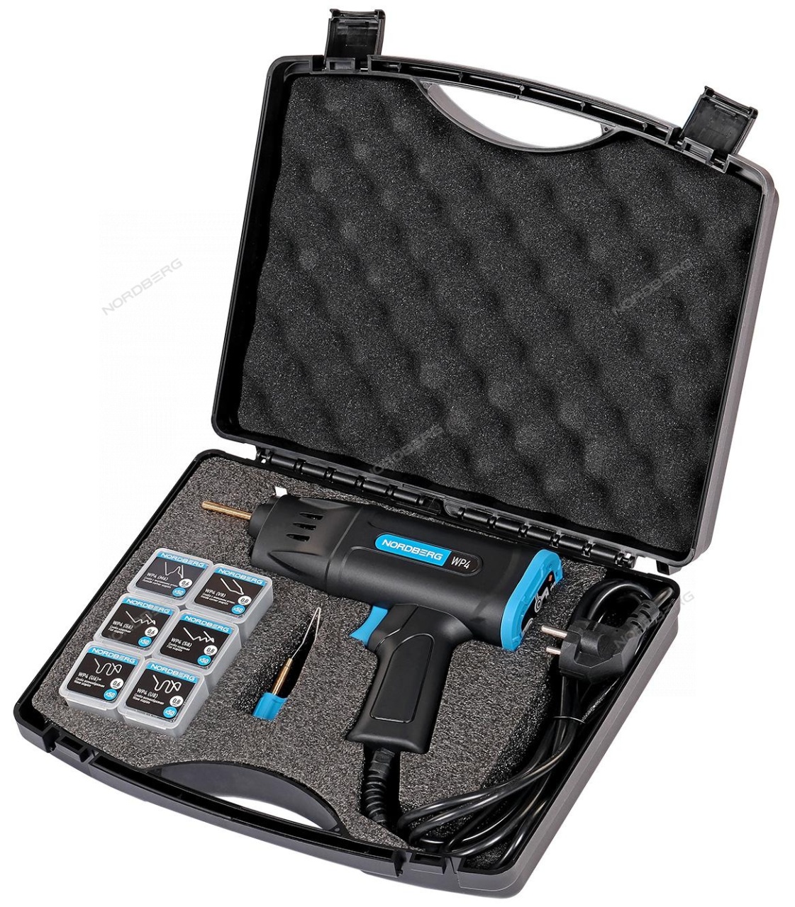 Термостеплер для ремонта пластика, 75 Вт, кейс NORDBERG WP4 купить по цене 8&nbsp;026 ₽ в интернет магазине ТЕХСАД