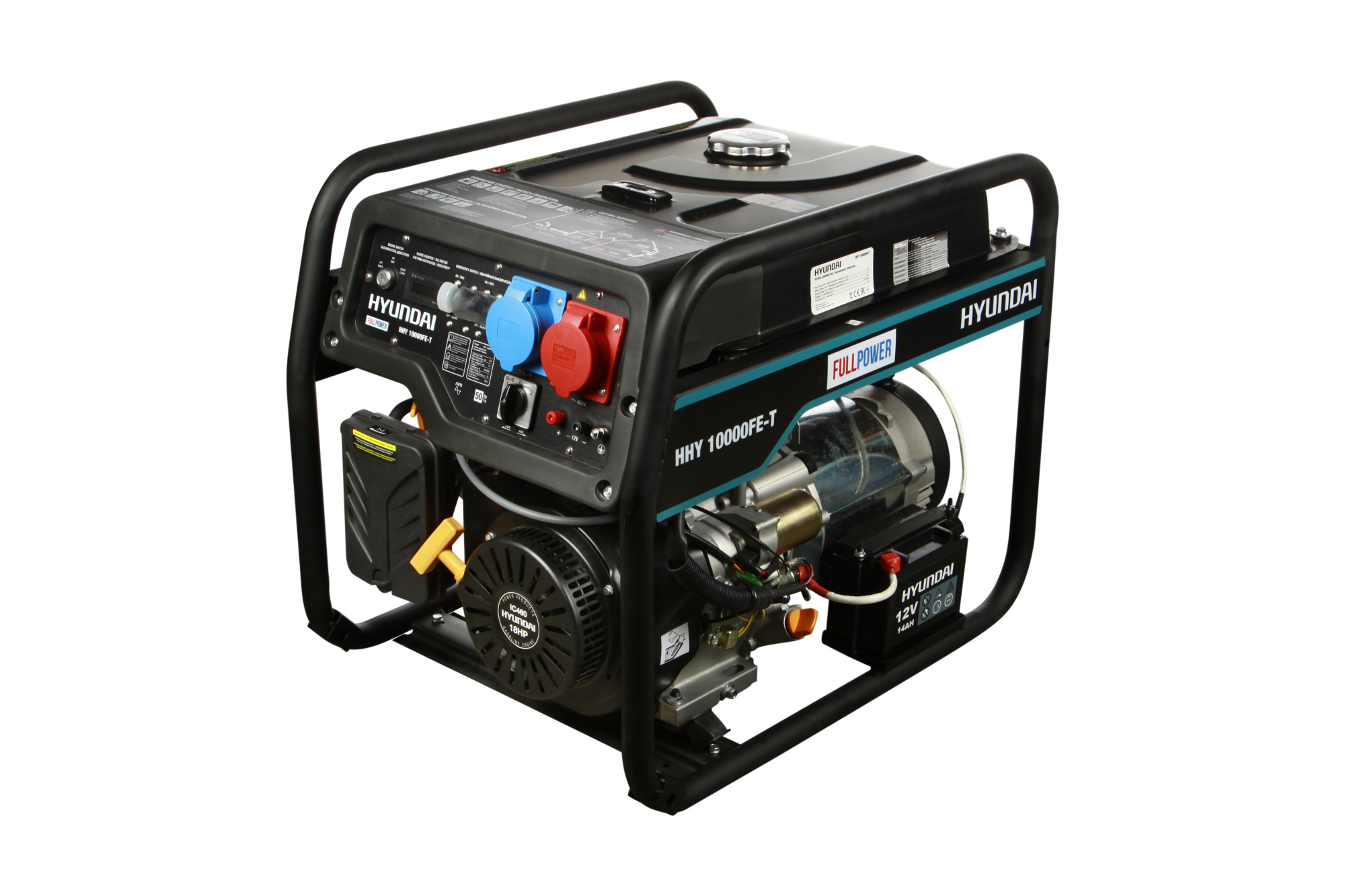 Бензиновый генератор HYUNDAI HHY 10000FE-T купить по цене 109&nbsp;290 ₽ в интернет магазине ТЕХСАД