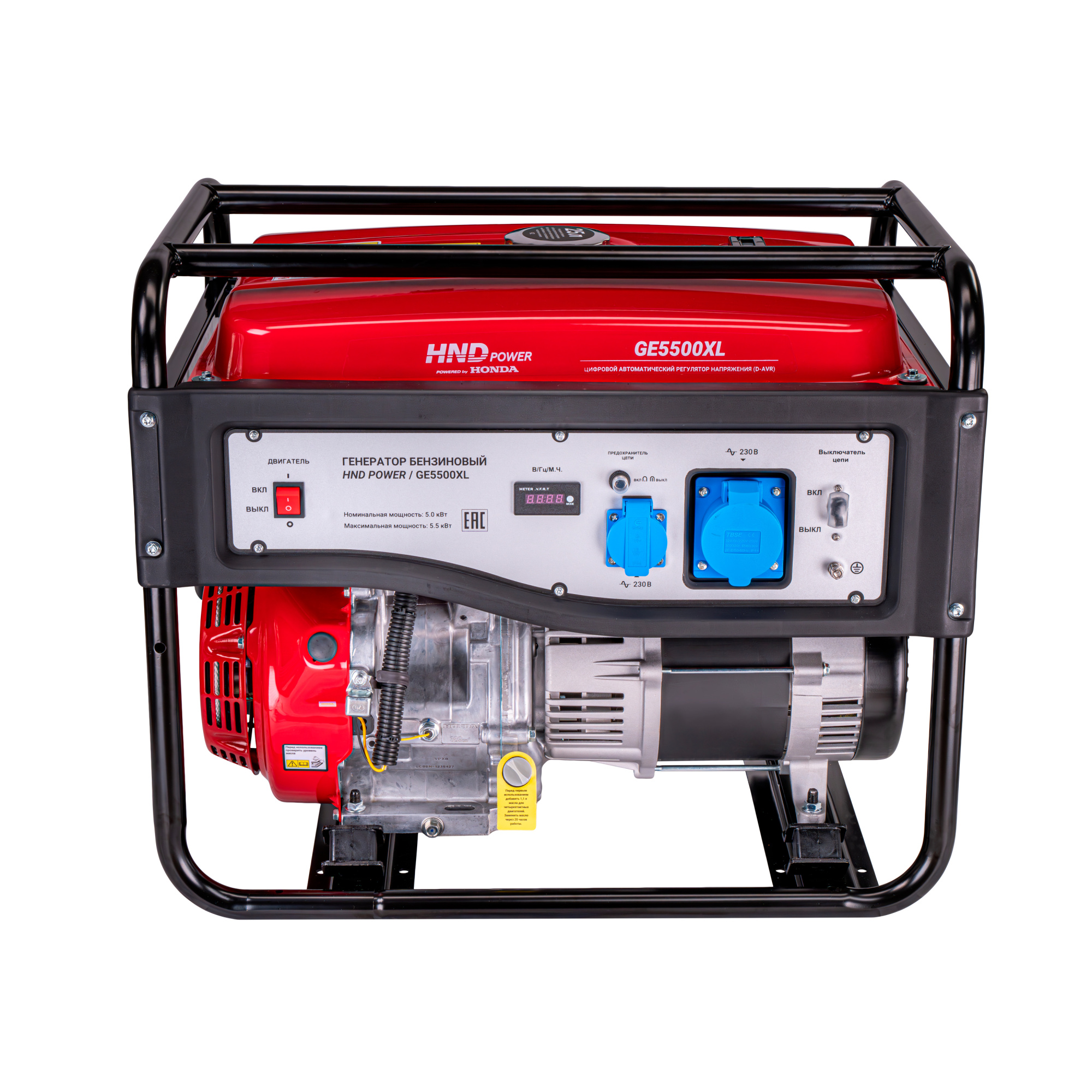 Бензиновый генератор HND GE5500XL (с двигателем Honda, 5,5 кВт) купить по цене 89&nbsp;900 ₽ в интернет магазине ТЕХСАД